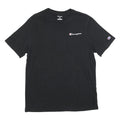 CHAMPION Mens Black Graphic T-Shirt L Short Sleeve Crew Neck Logo Print
