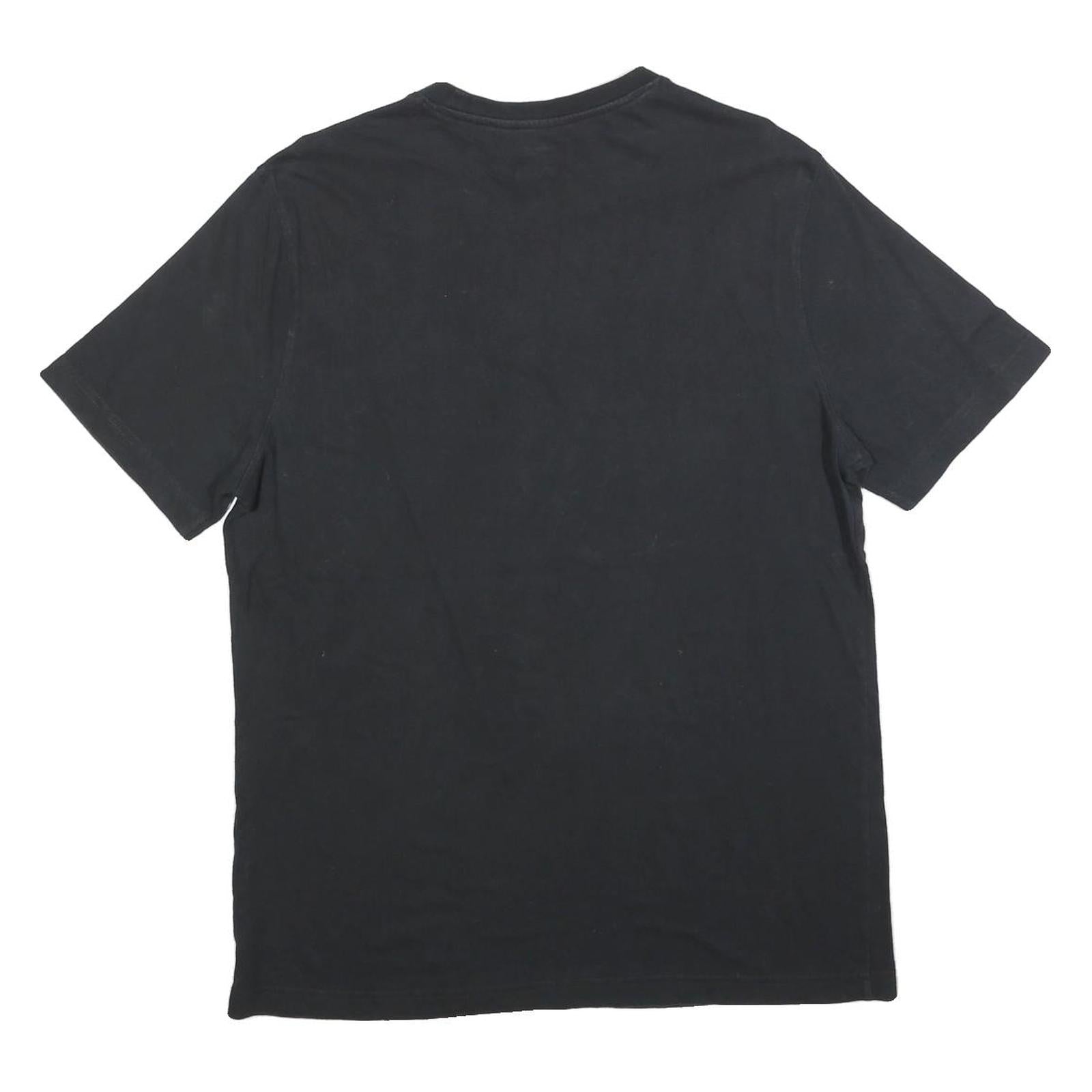 CHAMPION Mens Black Graphic T-Shirt L Short Sleeve Crew Neck Logo Print