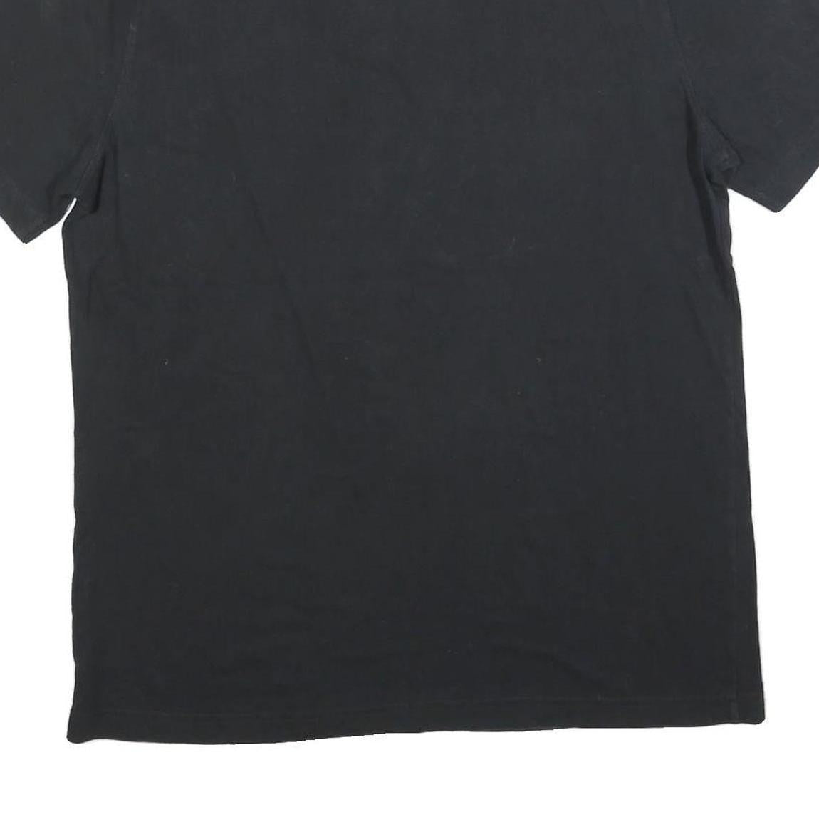 CHAMPION Mens Black Graphic T-Shirt L Short Sleeve Crew Neck Logo Print