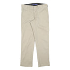 DICKIES Mens Regular Fit Beige Cotton Blend Trousers W31 L30 Workwear Zip