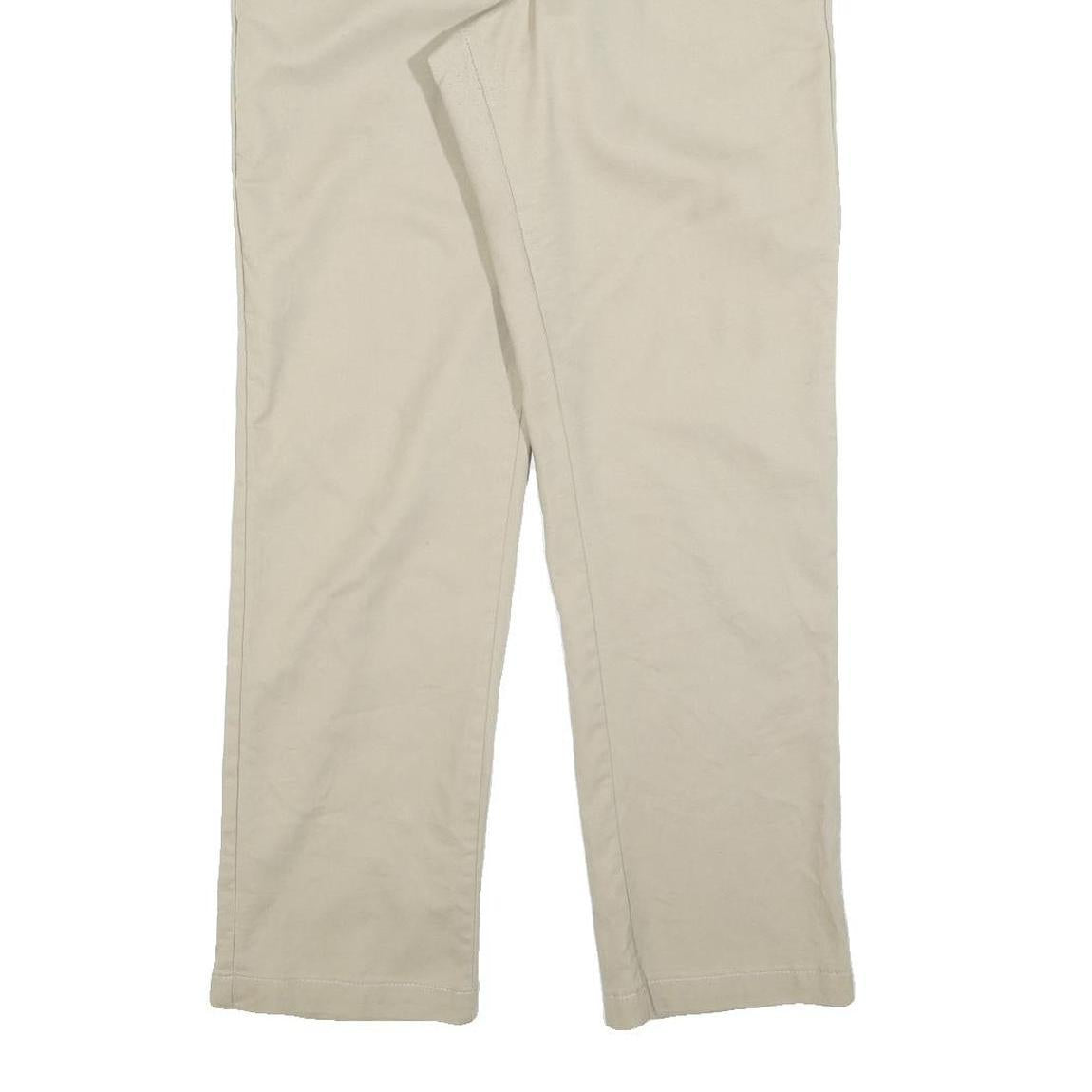 DICKIES Mens Regular Fit Beige Cotton Blend Trousers W31 L30 Workwear Zip