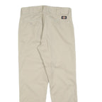 DICKIES Mens Regular Fit Beige Cotton Blend Trousers W31 L30 Workwear Zip
