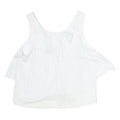 TRAFALUC Womens White Basic Sleeveless Round Neck Plain M Summer Top