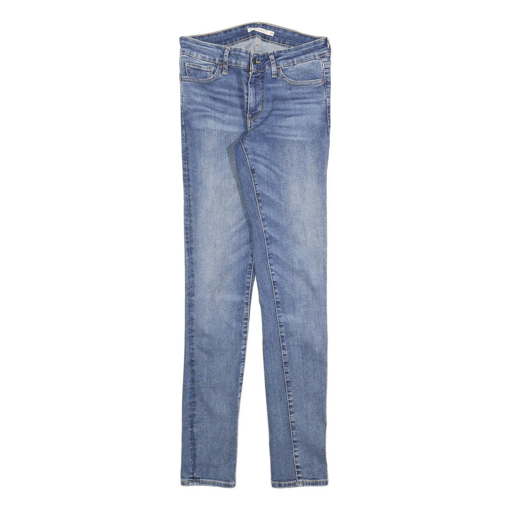 LEVI'S 711 Womens Jeans Blue Slim Skinny Denim Medium W28 L32 Stretch Zip Fly