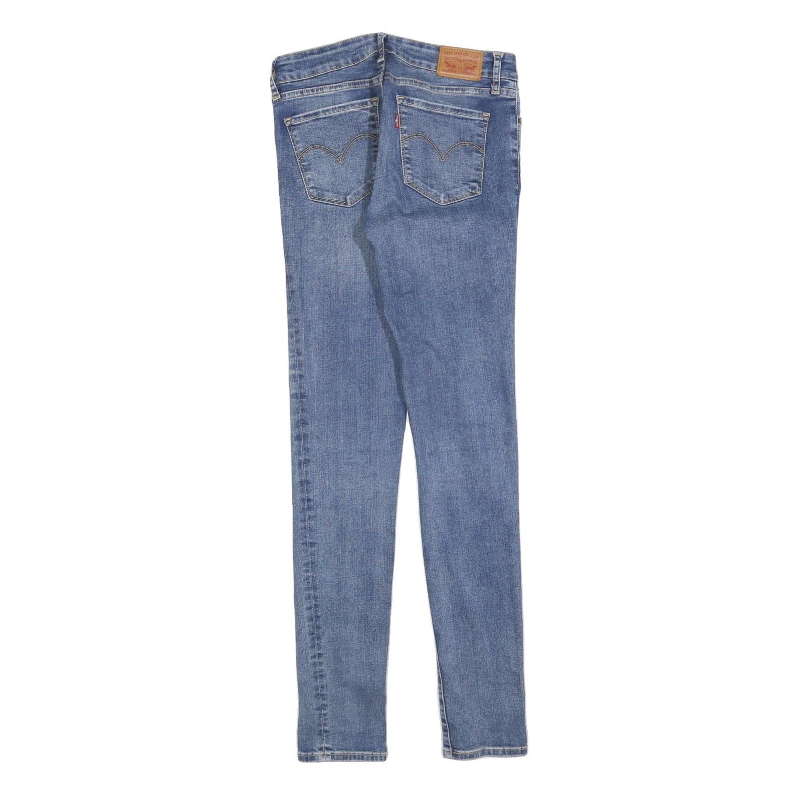 LEVI'S 711 Womens Jeans Blue Slim Skinny Denim Medium W28 L32 Stretch Zip Fly