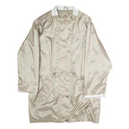 GEORGIA FORDI Womens Beige Jacket L Polyester Zip Plain Practical Lightweight