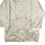 GEORGIA FORDI Womens Beige Jacket L Polyester Zip Plain Practical Lightweight