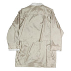 GEORGIA FORDI Womens Beige Jacket L Polyester Zip Plain Practical Lightweight