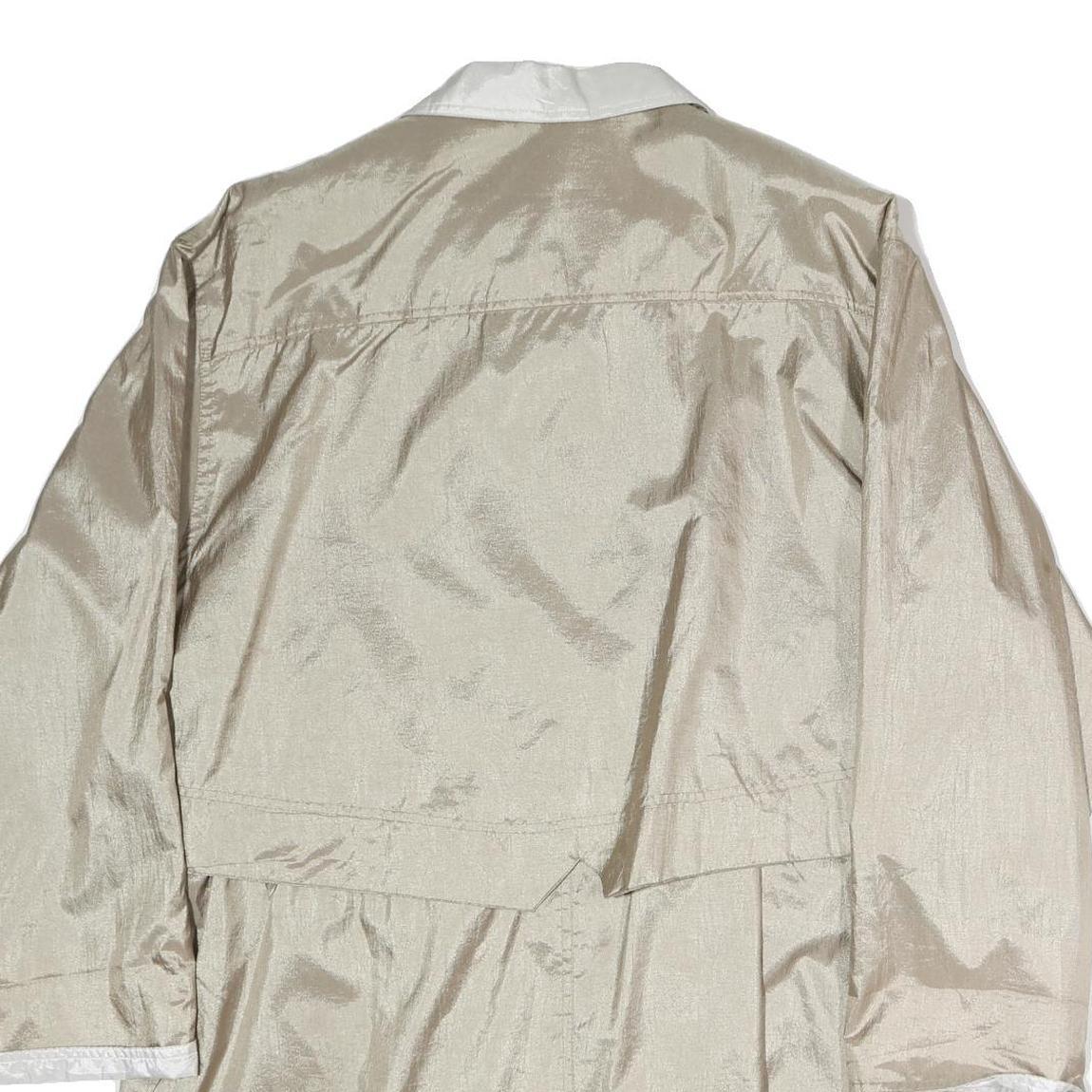 GEORGIA FORDI Womens Beige Jacket L Polyester Zip Plain Practical Lightweight