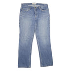 CARHARTT Womens Classic Blue Denim Straight Leg Jeans W34 L30 Cotton Blend Zip