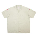 DICKIES Mens Beige Workwear Shirt 2XL Cotton Blend Short Sleeve Button
