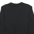 FILA Womens Black Cotton Blend Crew Neck S Logo Sweatshirt Pullover Casual