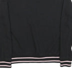 FILA Womens Black Cotton Blend Crew Neck S Logo Sweatshirt Pullover Casual