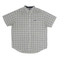 CHAPS RALPH LAUREN Mens White & Navy Checked Shirt XL Cotton Blend Casual