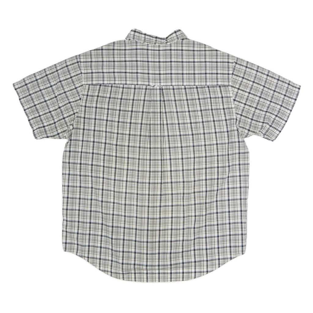 CHAPS RALPH LAUREN Mens White & Navy Checked Shirt XL Cotton Blend Casual