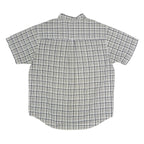 CHAPS RALPH LAUREN Mens White & Navy Checked Shirt XL Cotton Blend Casual