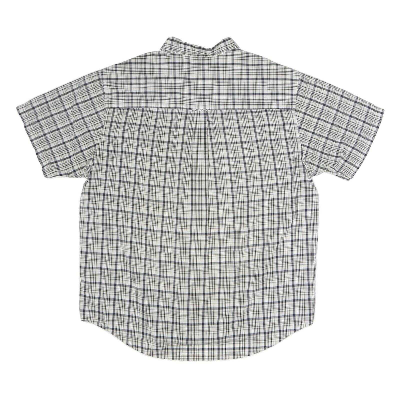 CHAPS RALPH LAUREN Mens White & Navy Checked Shirt XL Cotton Blend Casual