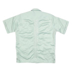 YUGA CHEN Mens Pale Green Shirt M Casual Short Sleeve Button-Up Polyester