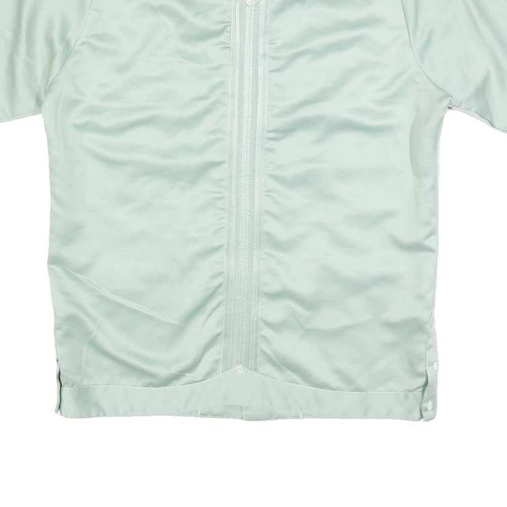 YUGA CHEN Mens Pale Green Shirt M Casual Short Sleeve Button-Up Polyester