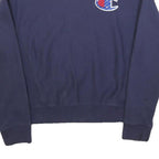 CHAMPION REVERSE WEAVE Womens Navy Blue Sweatshirt Crew Neck S Cotton Blend