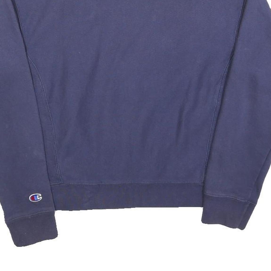 CHAMPION REVERSE WEAVE Womens Navy Blue Sweatshirt Crew Neck S Cotton Blend