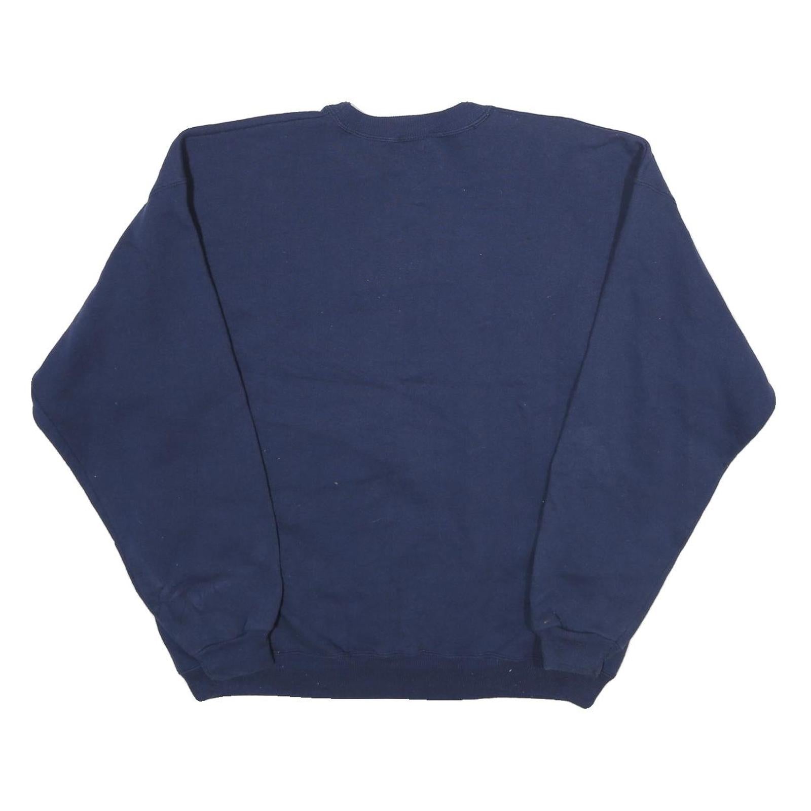 HANES Mens Navy Blue R Ranch Hornbrook Crew Neck XL Cotton Sweatshirt