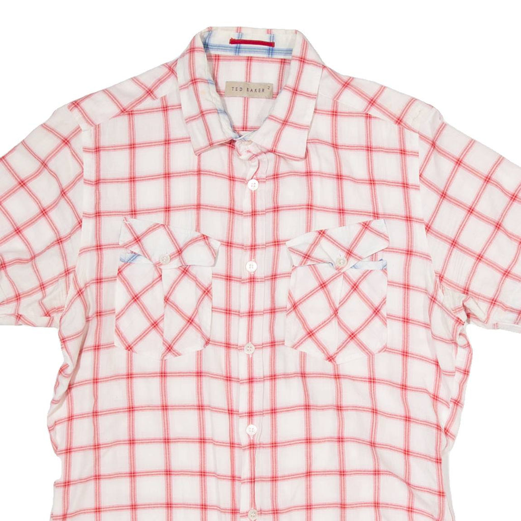 TED BAKER Mens Shirt Red Gingham S