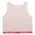 UTERQUE Womens Pink & Beige Sleeveless Scoop Neck Printed Top S Stylish Relaxed