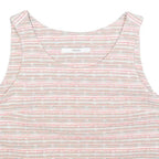 UTERQUE Womens Pink & Beige Sleeveless Scoop Neck Printed Top S Stylish Relaxed