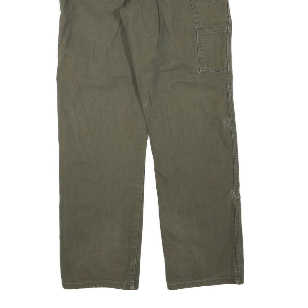 DICKIES Mens Regular Fit Jeans Green Cotton Blend W36 L34 Workwear Durable