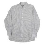 WESTBURY Mens Blue & White Stripe Cotton Blend Shirt L Classic Button-Down