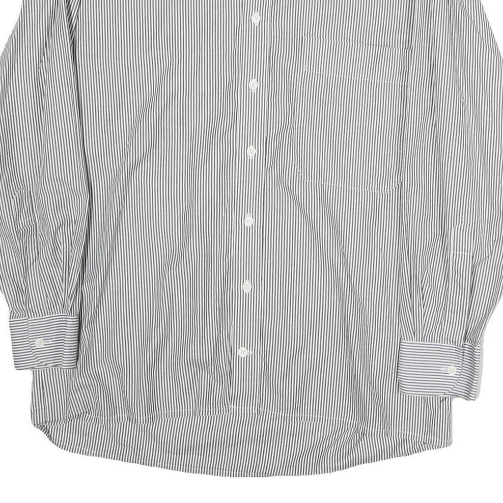 WESTBURY Mens Blue & White Stripe Cotton Blend Shirt L Classic Button-Down