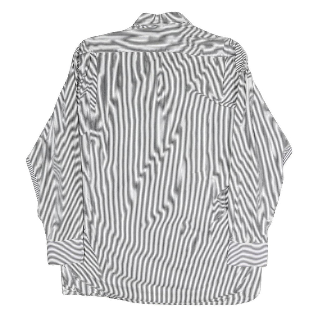 WESTBURY Mens Blue & White Stripe Cotton Blend Shirt L Classic Button-Down