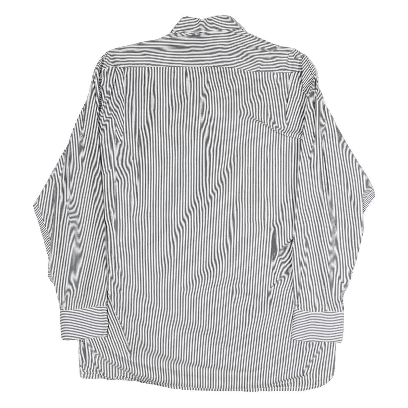 WESTBURY Mens Blue & White Stripe Cotton Blend Shirt L Classic Button-Down