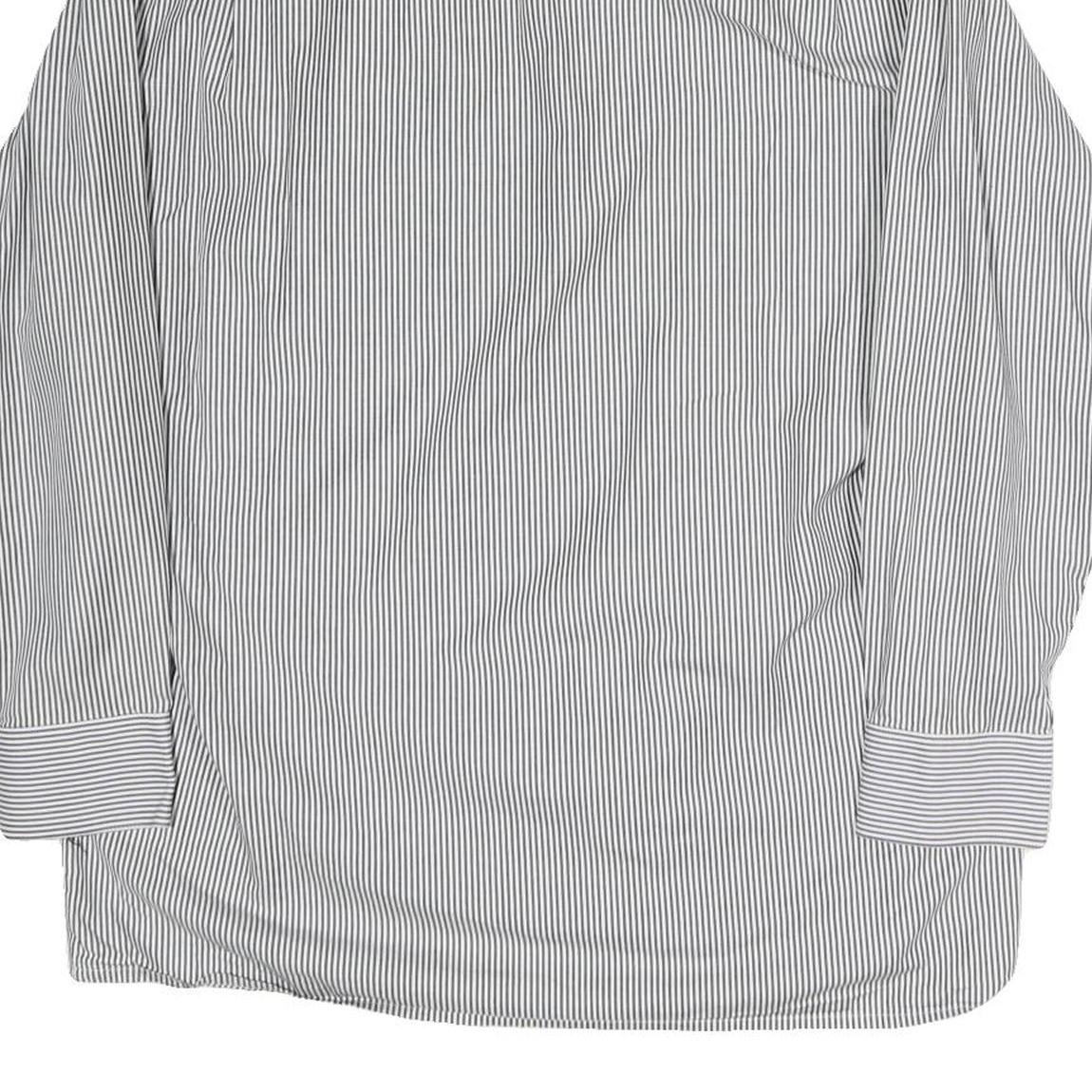 WESTBURY Mens Blue & White Stripe Cotton Blend Shirt L Classic Button-Down