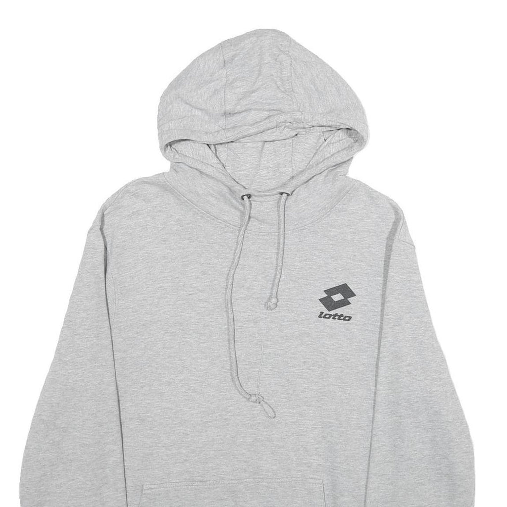 LOTTO Mens Grey Pullover Hoodie S Cotton Blend Casual Comfort