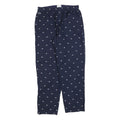 LACOSTE Mens Cotton Blend Navy Relaxed Straight Trousers W36 L30 Crocodile Logo