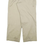 DICKIES Mens Cotton Blend Beige Regular Straight Trousers W34 L30 Workwear