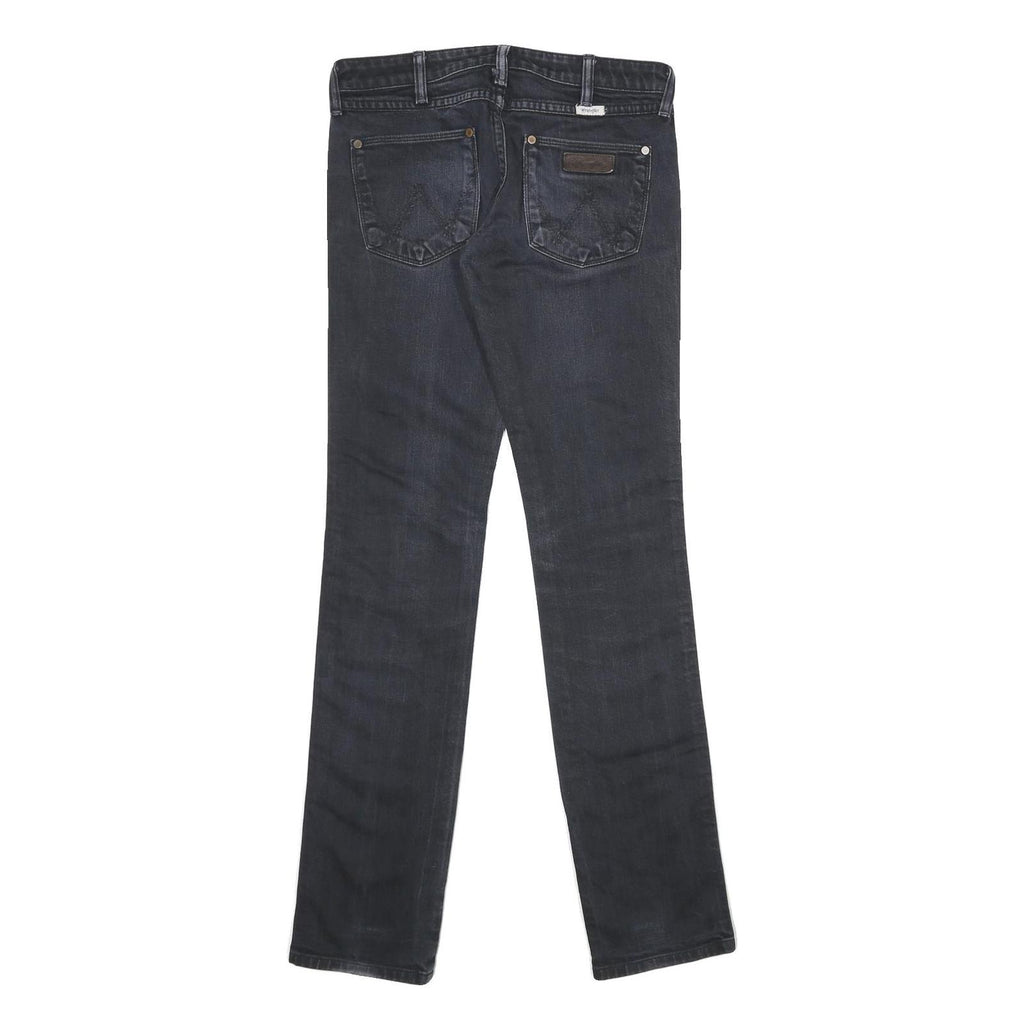 WRANGLER Womens Jeans Blue Regular Straight Denim Medium W28 L34 Classic Zip