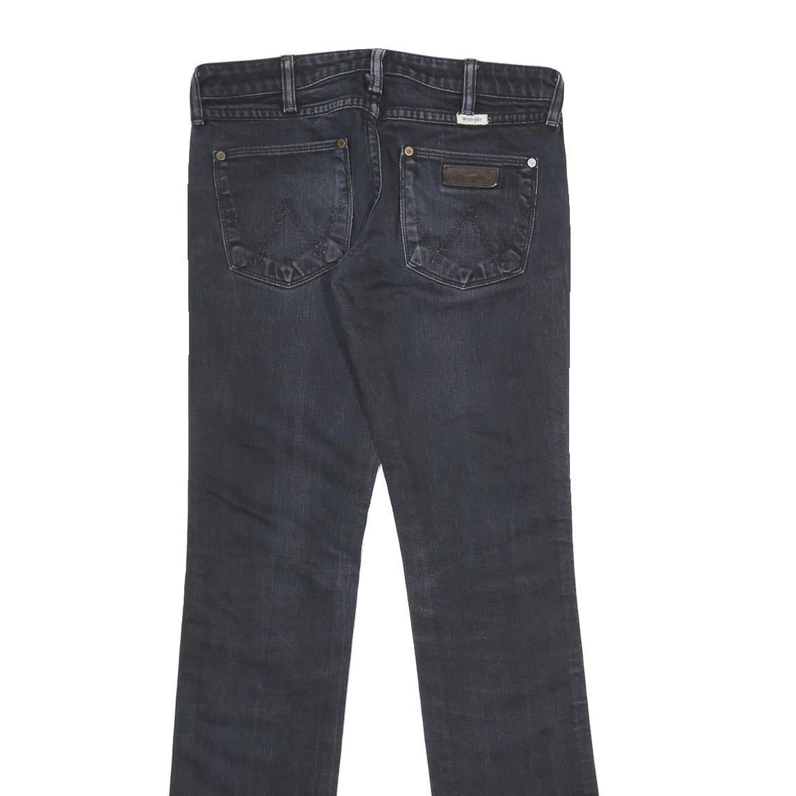 WRANGLER Womens Jeans Blue Regular Straight Denim Medium W28 L34 Classic Zip