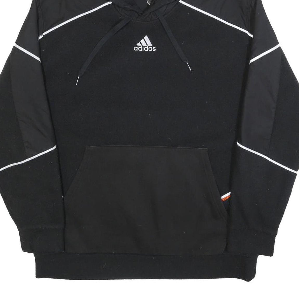 ADIDAS Mens Black Pullover Hoodie L Sportswear Hooded Sweatshirt
