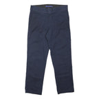 DICKIES Mens Polyester Blend Navy Regular Straight Trousers W34 L30 Workwear