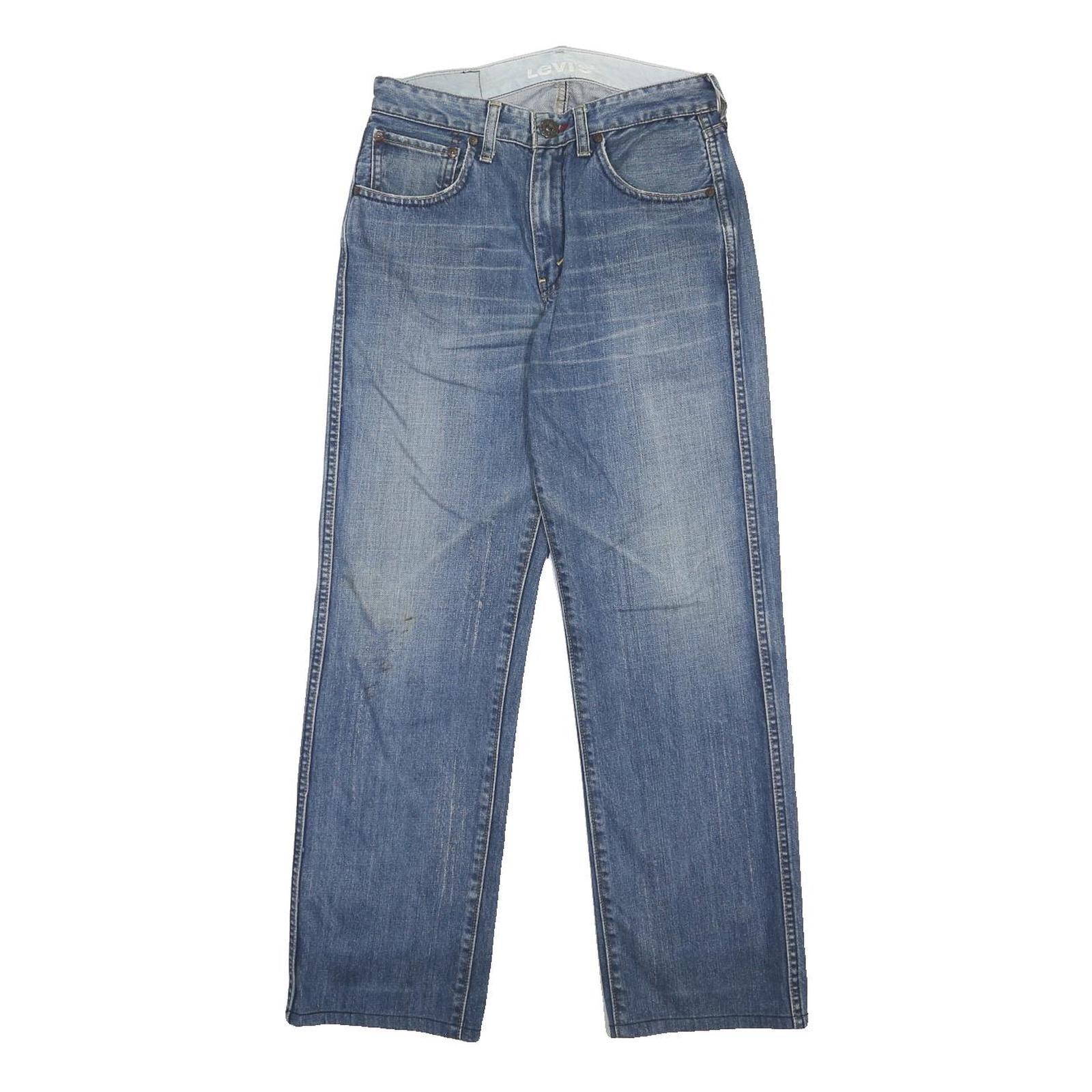 LEVI'S Mens Regular Fit Blue Denim Jeans W28 L28 Zip Closure Classic Cotton