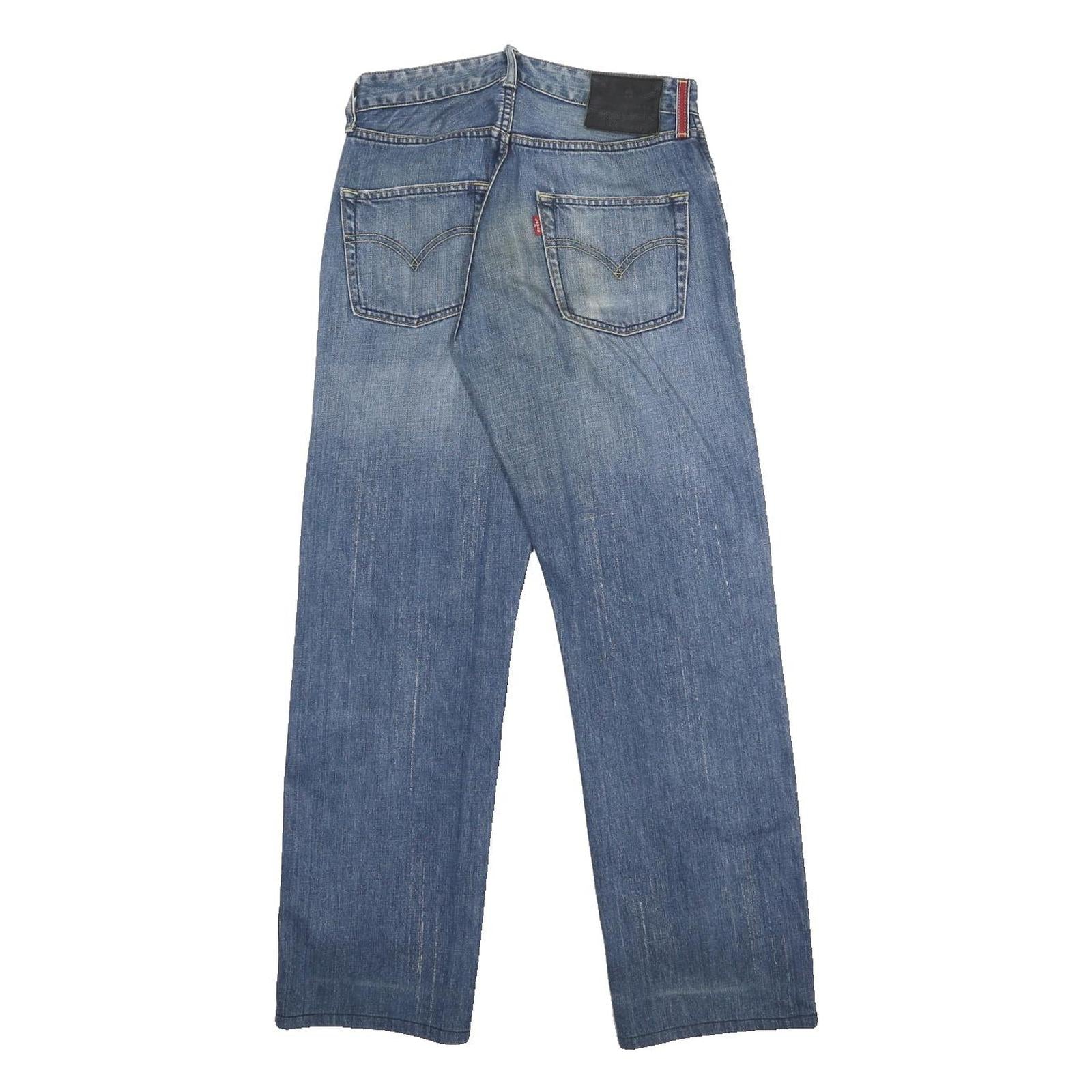 LEVI'S Mens Regular Fit Blue Denim Jeans W28 L28 Zip Closure Classic Cotton