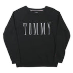TOMMY HILFIGER Mens Black Crew Neck S Sweatshirt Cotton Blend Pullover