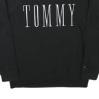 TOMMY HILFIGER Mens Black Crew Neck S Sweatshirt Cotton Blend Pullover