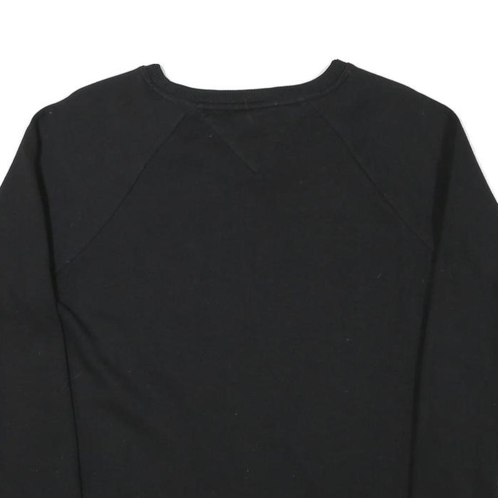 TOMMY HILFIGER Mens Black Crew Neck S Sweatshirt Cotton Blend Pullover