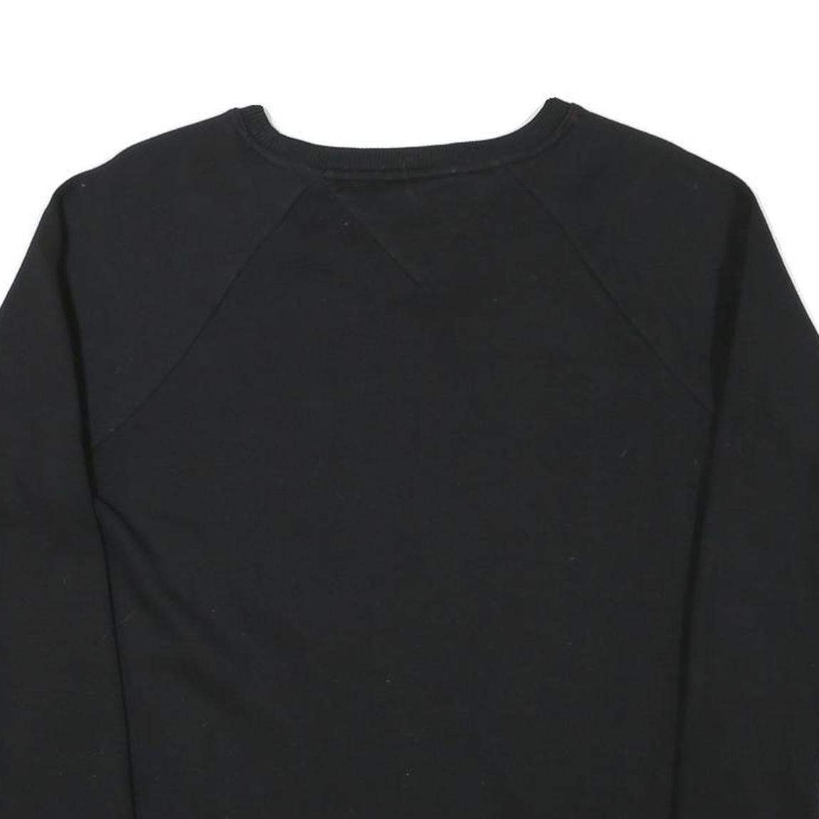 TOMMY HILFIGER Mens Black Crew Neck S Sweatshirt Cotton Blend Pullover