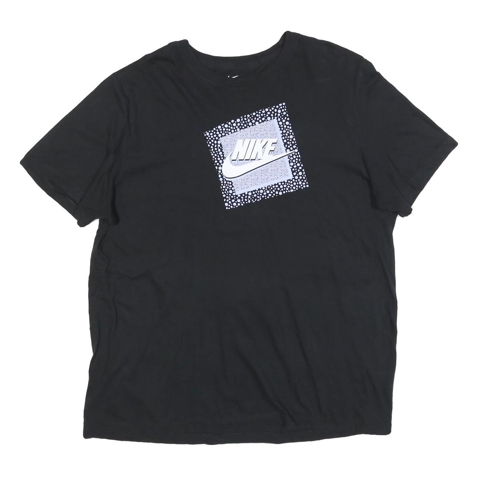 NIKE Mens Black Graphic T-Shirt XL Short Sleeve Crew Neck Sportswear Casual