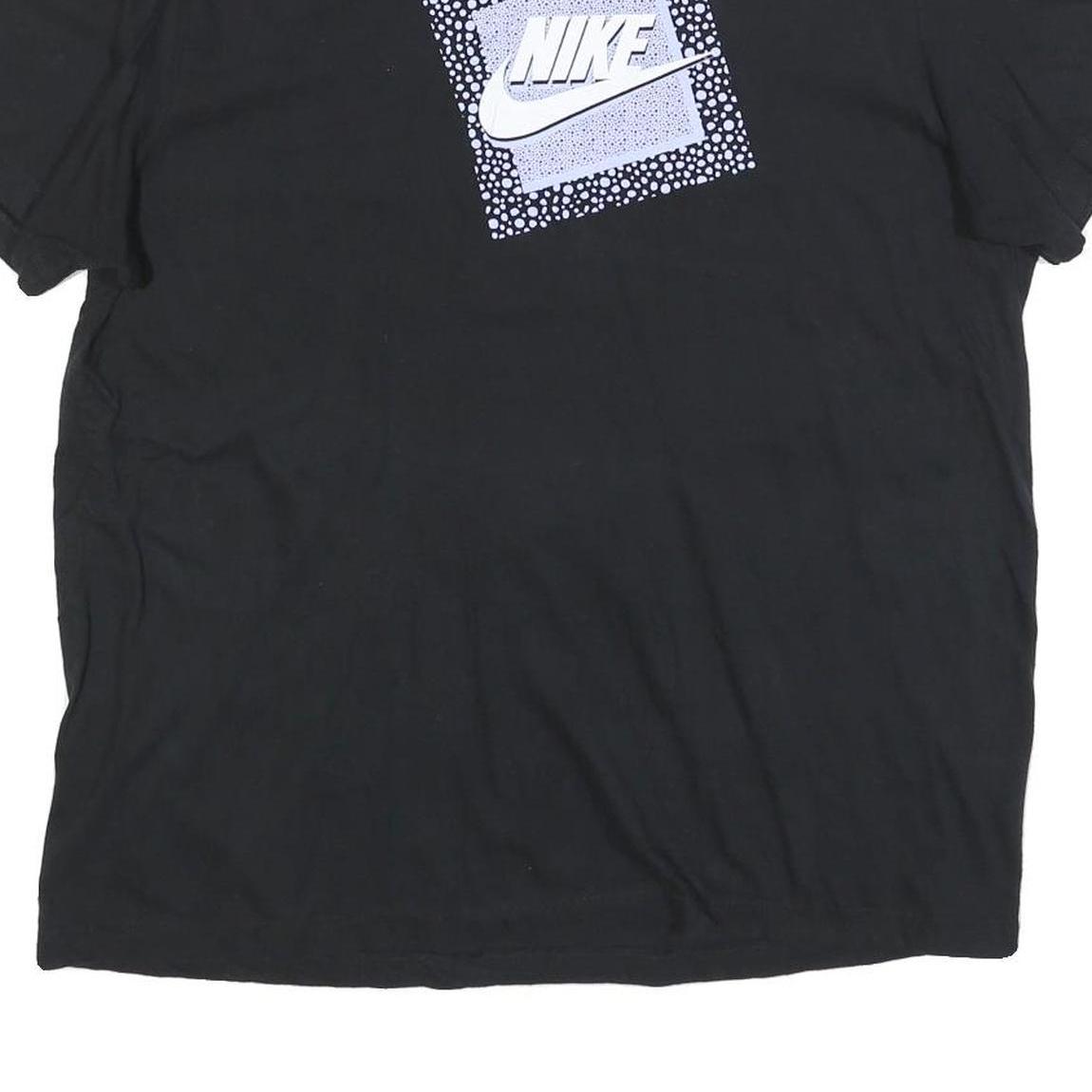 NIKE Mens Black Graphic T-Shirt XL Short Sleeve Crew Neck Sportswear Casual